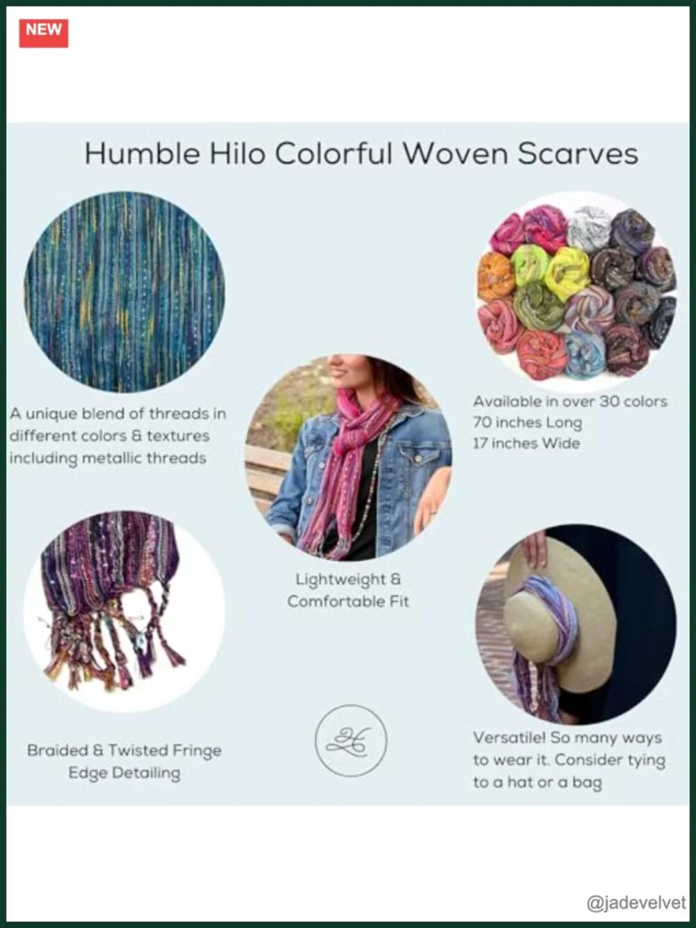 Lightweight Woven Fringe Scarf - Bohemian Rayon Blend